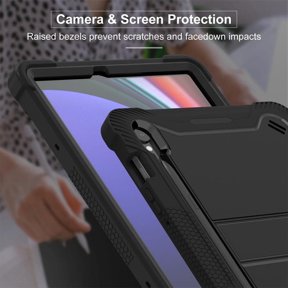 Techsuit - Rugged TabShell + Screen Protector - Samsung Galaxy Tab S9 FE / S10 FE - Black 3