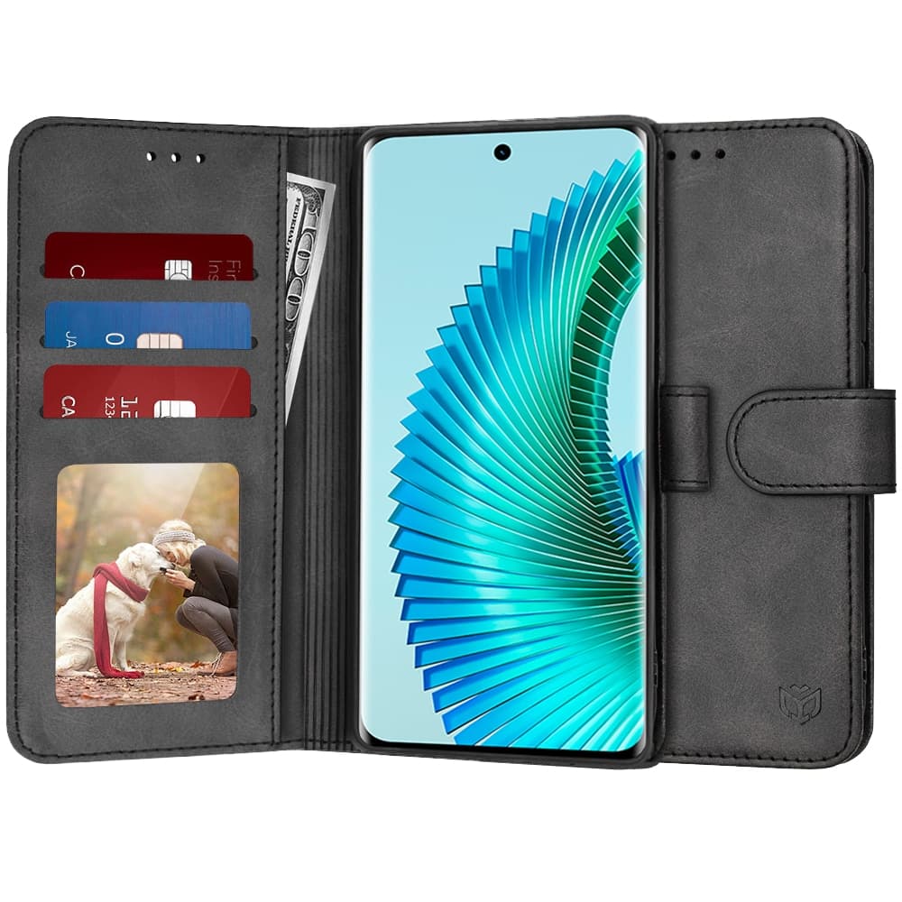 Techsuit Diary Book - θήκη για Honor Magic6 Lite - Μαύρο