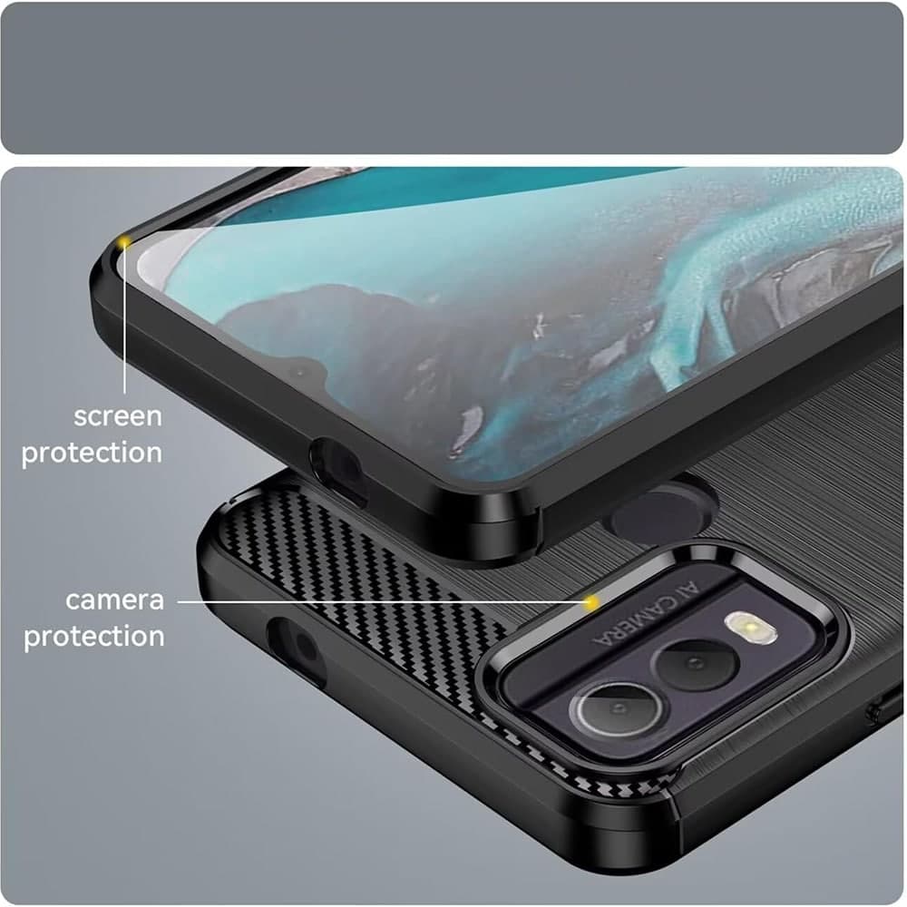 Techsuit Carbon Silicone - θήκη για Nokia C22 - Μπλε 4