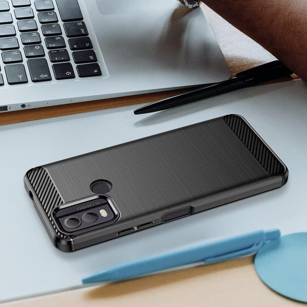 Techsuit Carbon Silicone - θήκη για Nokia C22 - Μαύρο 5