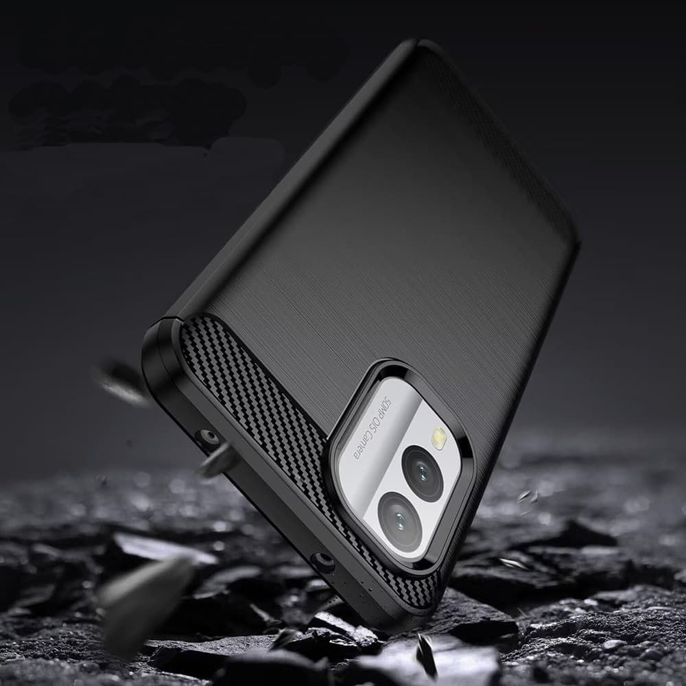 Techsuit Carbon Silicone - θήκη για Nokia X30 - Μαύρο 3