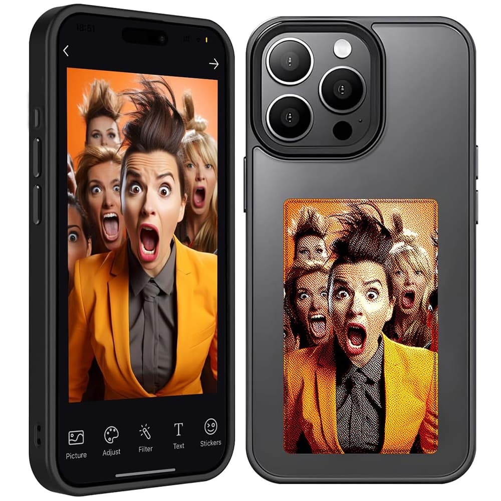 Techsuit SmartScreen NFC - θήκη για Apple iPhone 15 Pro - Μαύρο