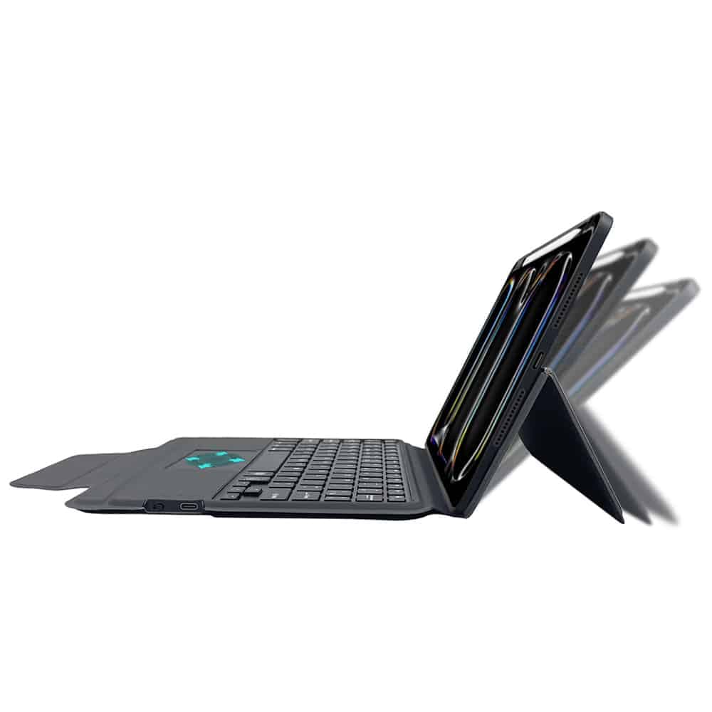 Techsuit - KeyTab Pro + Screen Protector (with RGB Wireless Keyboard/Stylus Pen Holder) - iPad Pro 11 (2024) - Black 4