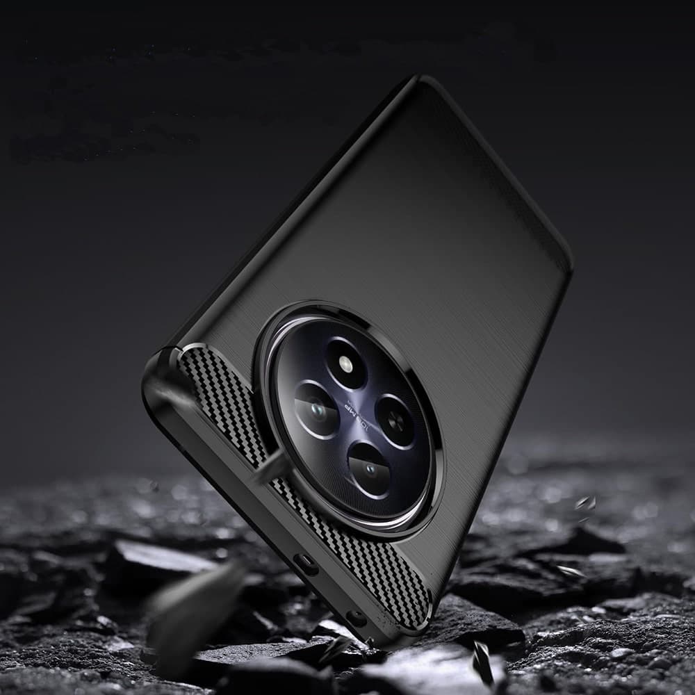 Techsuit Carbon Silicone - θήκη για Realme 12 - Μαύρο 4