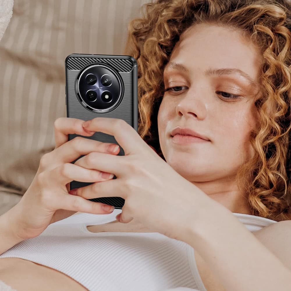 Techsuit Carbon Silicone - θήκη για Realme 12 - Μαύρο 6