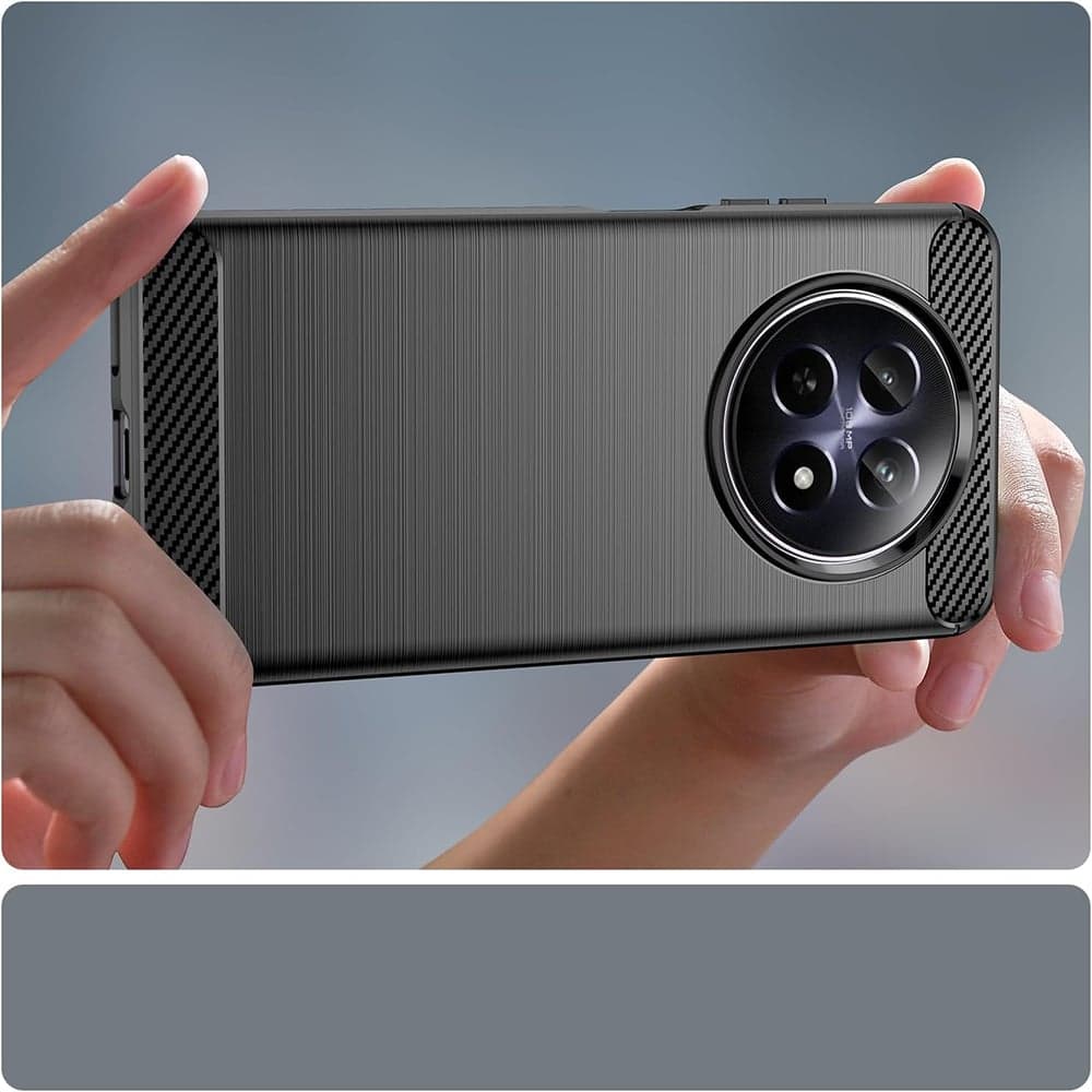 Techsuit Carbon Silicone - θήκη για Realme 12 - Μαύρο 3