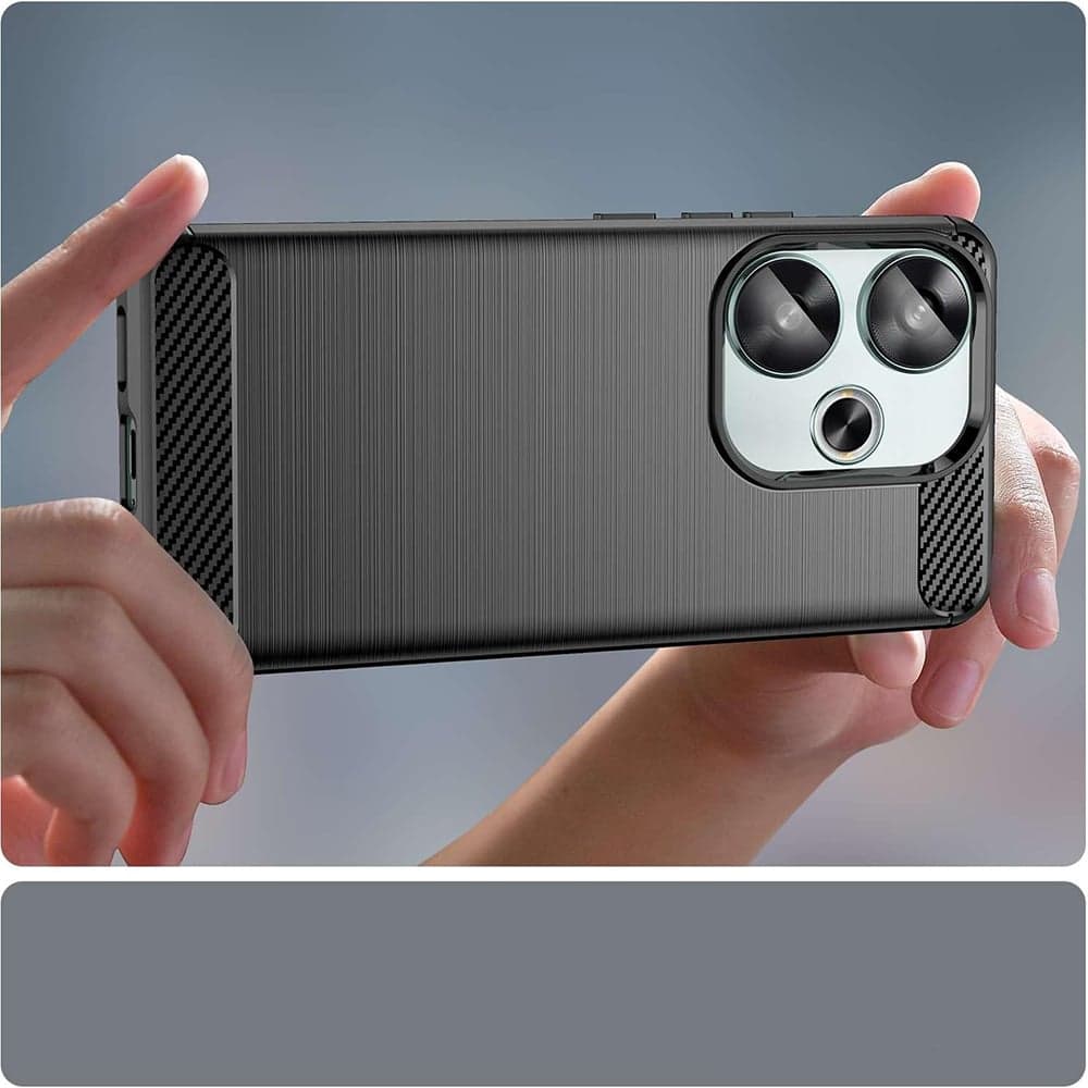 Techsuit Carbon Silicone - θήκη για Xiaomi Poco F6 - Μαύρο 3