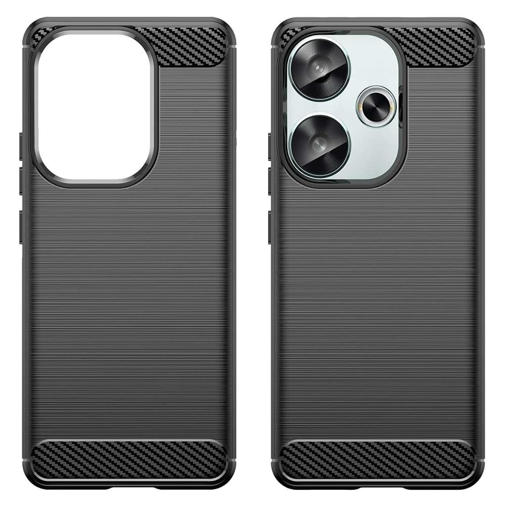 Techsuit Carbon Silicone - θήκη για Xiaomi Poco F6 - Μαύρο 2
