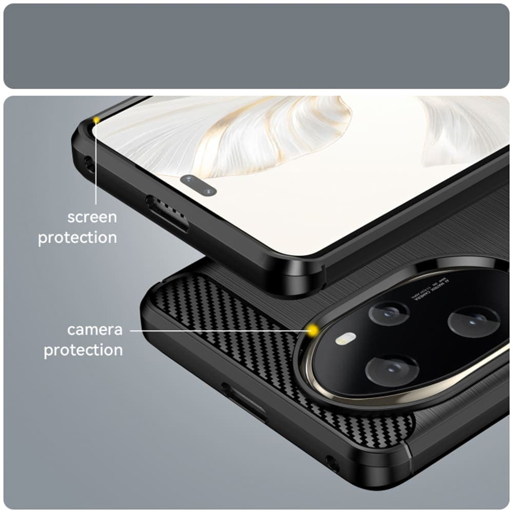 Techsuit Carbon Silicone - θήκη για Honor 200 Pro - Μαύρο 5