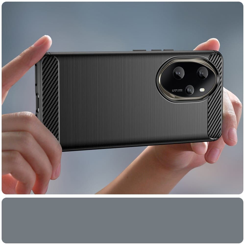 Techsuit Carbon Silicone - θήκη για Honor 200 Pro - Μαύρο 2