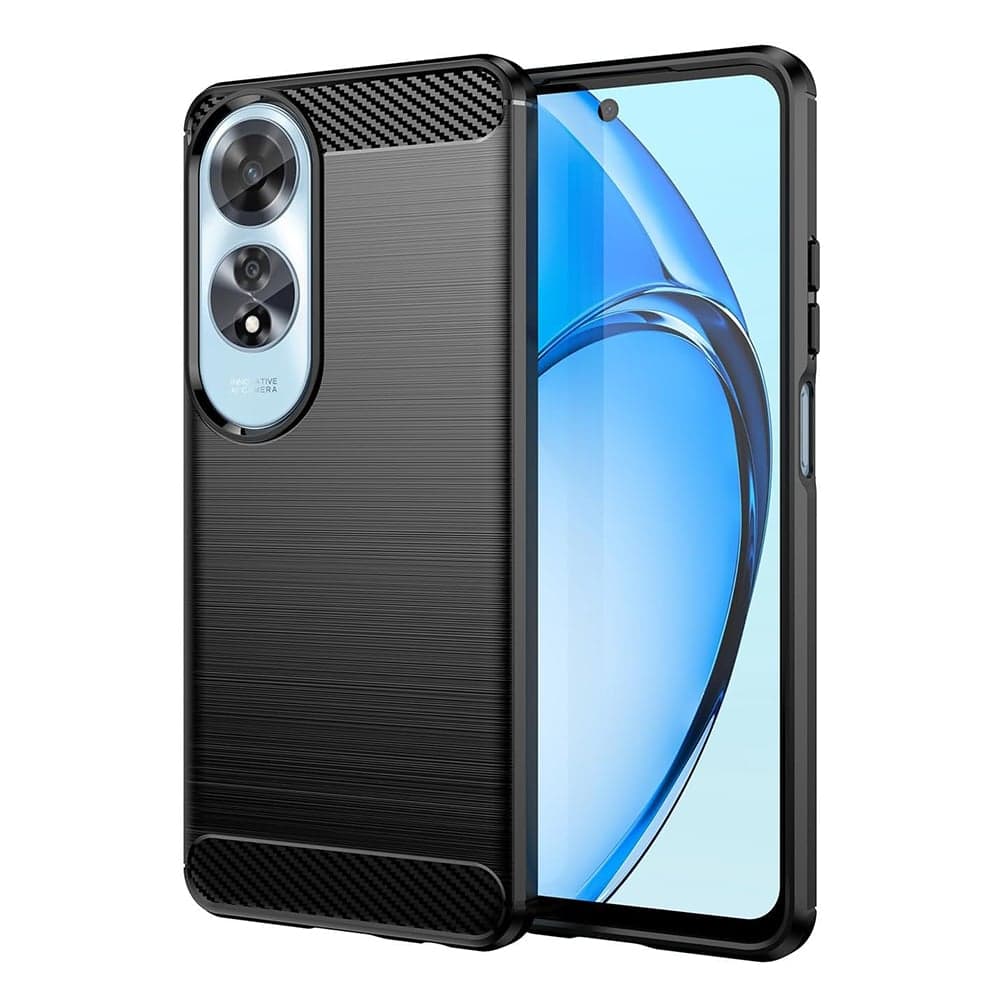 Techsuit Carbon Silicone - θήκη για Oppo A60 - Μαύρο