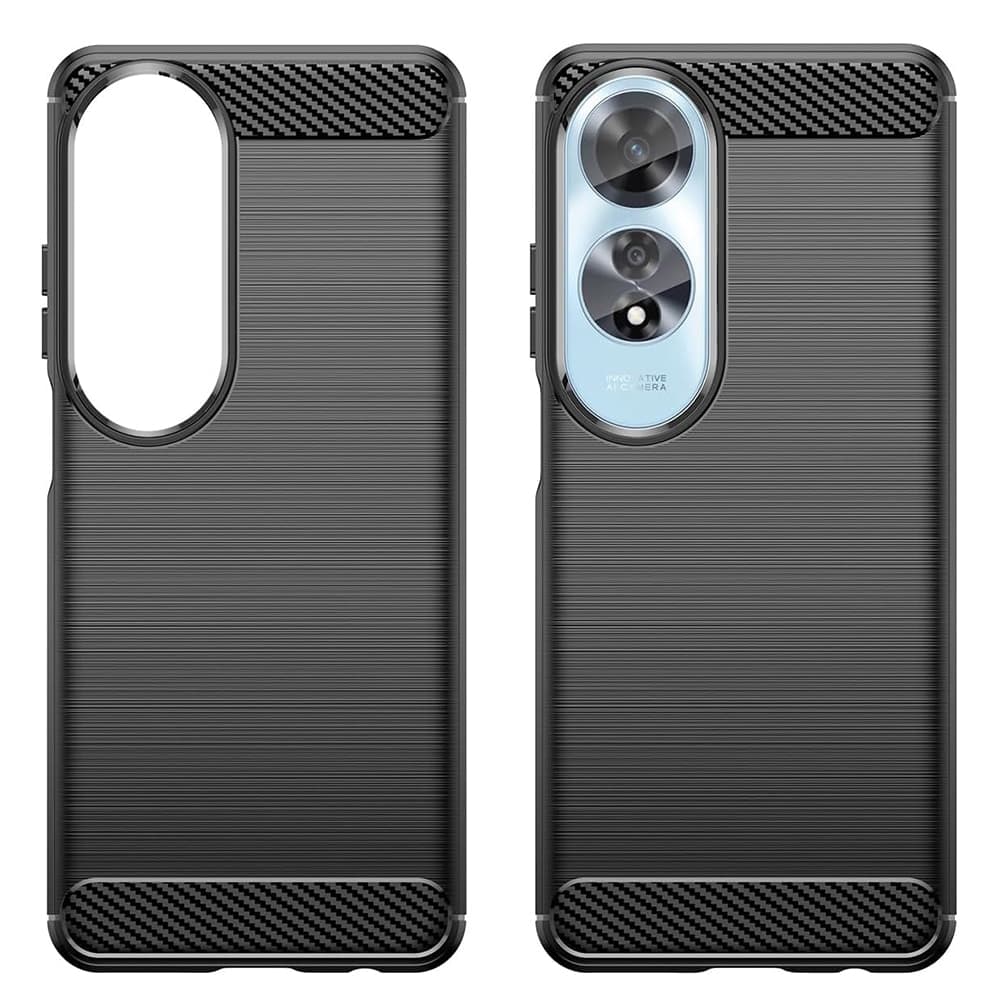 Techsuit Carbon Silicone - θήκη για Oppo A60 - Μαύρο 2