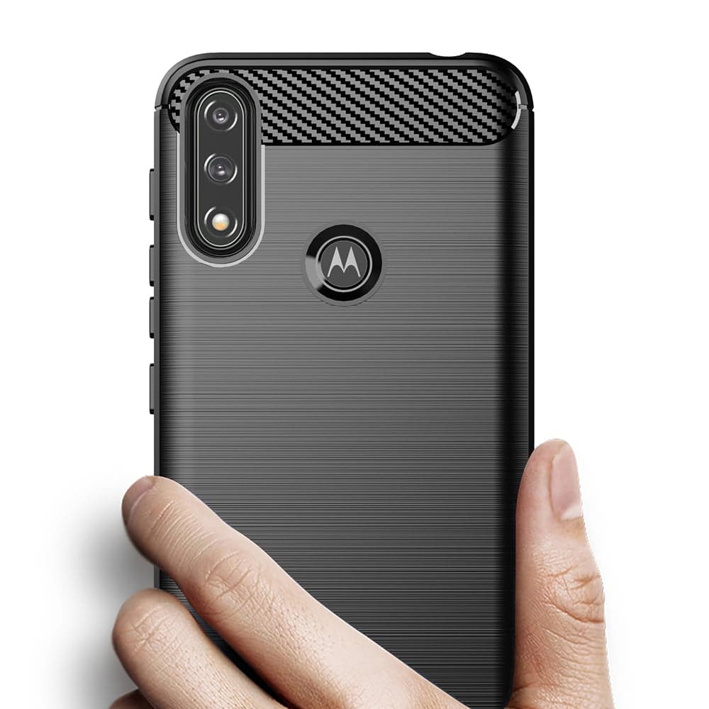 Techsuit Carbon Silicone - θήκη για Motorola Moto E7 Power / - Μαύρο 2