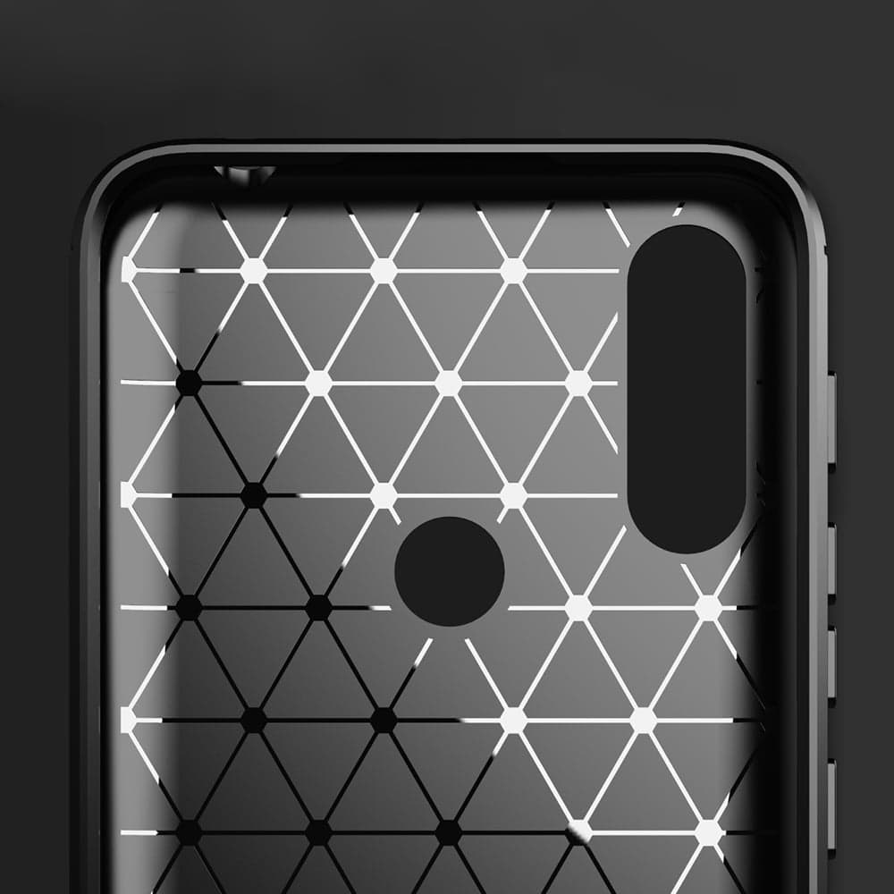 Techsuit Carbon Silicone - θήκη για Motorola Moto E7 Power / - Μαύρο 3