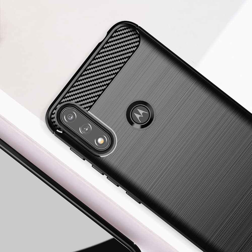 Techsuit Carbon Silicone - θήκη για Motorola Moto E7 Power / - Μαύρο 6