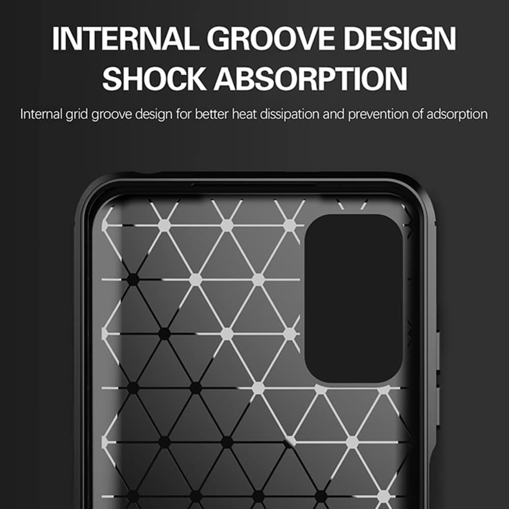 Techsuit Carbon Silicone - θήκη για Xiaomi Redmi Note 10 5G - Μαύρο 4