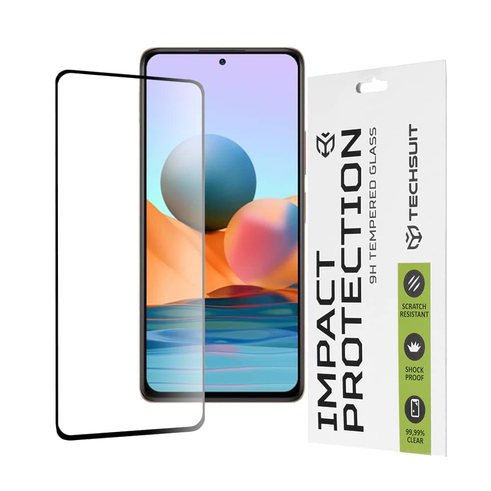 Techsuit - 111D Πλήρης Κάλυψη / Full Glue Γυαλί - Xiaomi Redmi Note 10 Pro / Note 10 Pro Max - Μαύρο