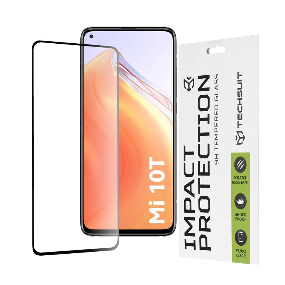 Techsuit - 111D Πλήρης Κάλυψη / Full Glue Γυαλί - Xiaomi Mi 10T 5G / Mi 10T Pro 5G - Μαύρο