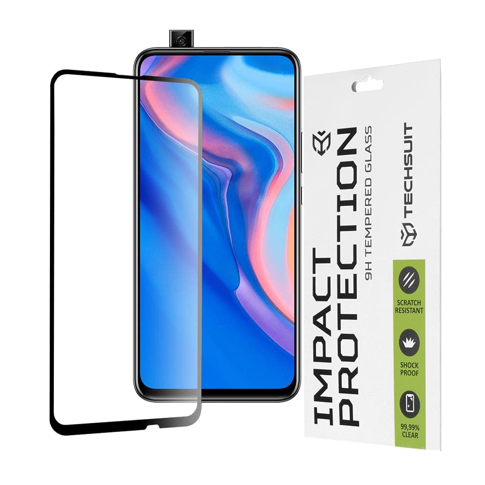Techsuit - 111D Πλήρης Κάλυψη / Full Glue Γυαλί - Huawei P Smart Z / Y9 Prime 2019 - Μαύρο
