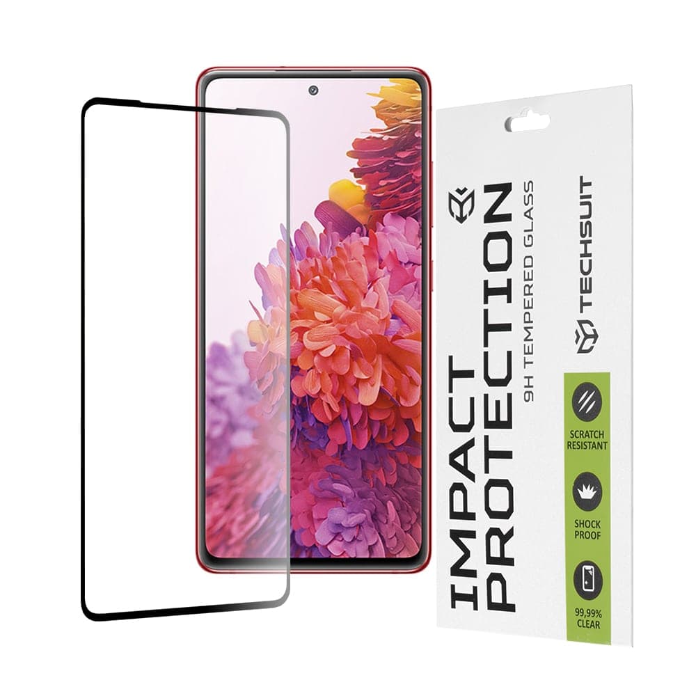 Techsuit - 111D Πλήρης Κάλυψη / Full Glue Γυαλί - Samsung Galaxy S20 FE 4G / S20 FE 5G - Μαύρο