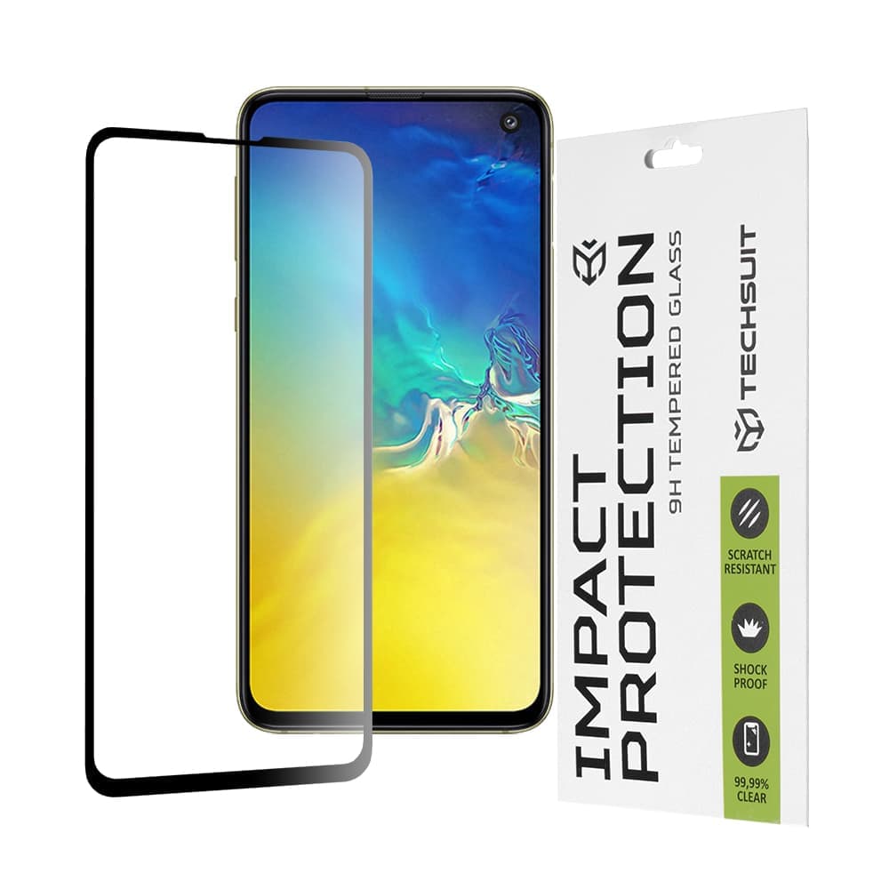 Techsuit - 111D Πλήρης Κάλυψη / Πλήρης Κόλλα Γυαλί - Samsung Galaxy S10e - Μαύρο