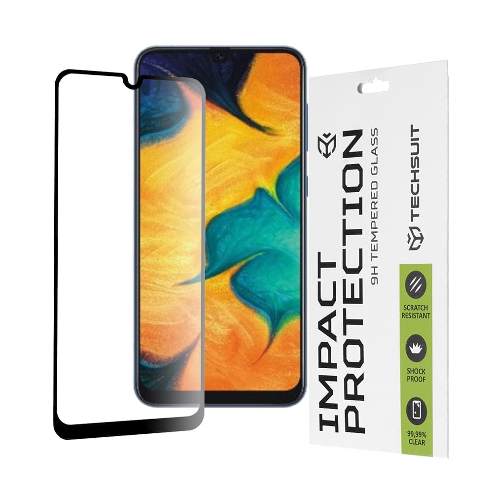 Techsuit - 111D Πλήρης Κάλυψη / Full Glue Γυαλί - Samsung Galaxy A20 / A30 / A30s / A50 / A50s / M21 / M30 / M30s / M31 - Μαύρο