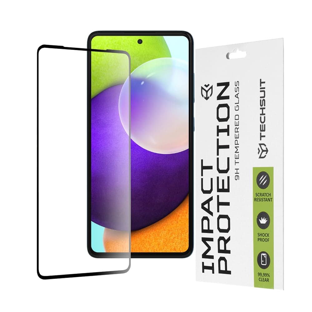 Techsuit - 111D Πλήρης Κάλυψη / Full Glue Γυαλί - Samsung Galaxy A52 4G / A52 5G / A52s 5G - Μαύρο