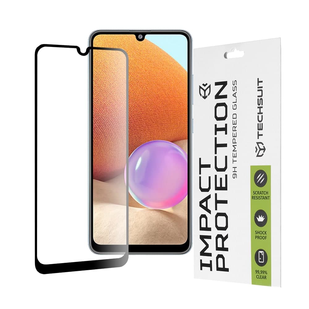 Techsuit - 111D Πλήρης Κάλυψη / Full Glue Γυαλί - Samsung Galaxy A32 4G / A33 5G - Μαύρο