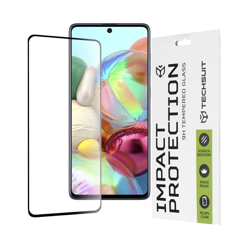 Techsuit - 111D Πλήρης Κάλυψη / Full Glue Γυαλί - Samsung Galaxy A71 4G / A71 5G / M51 / Note 10 Lite - Μαύρο