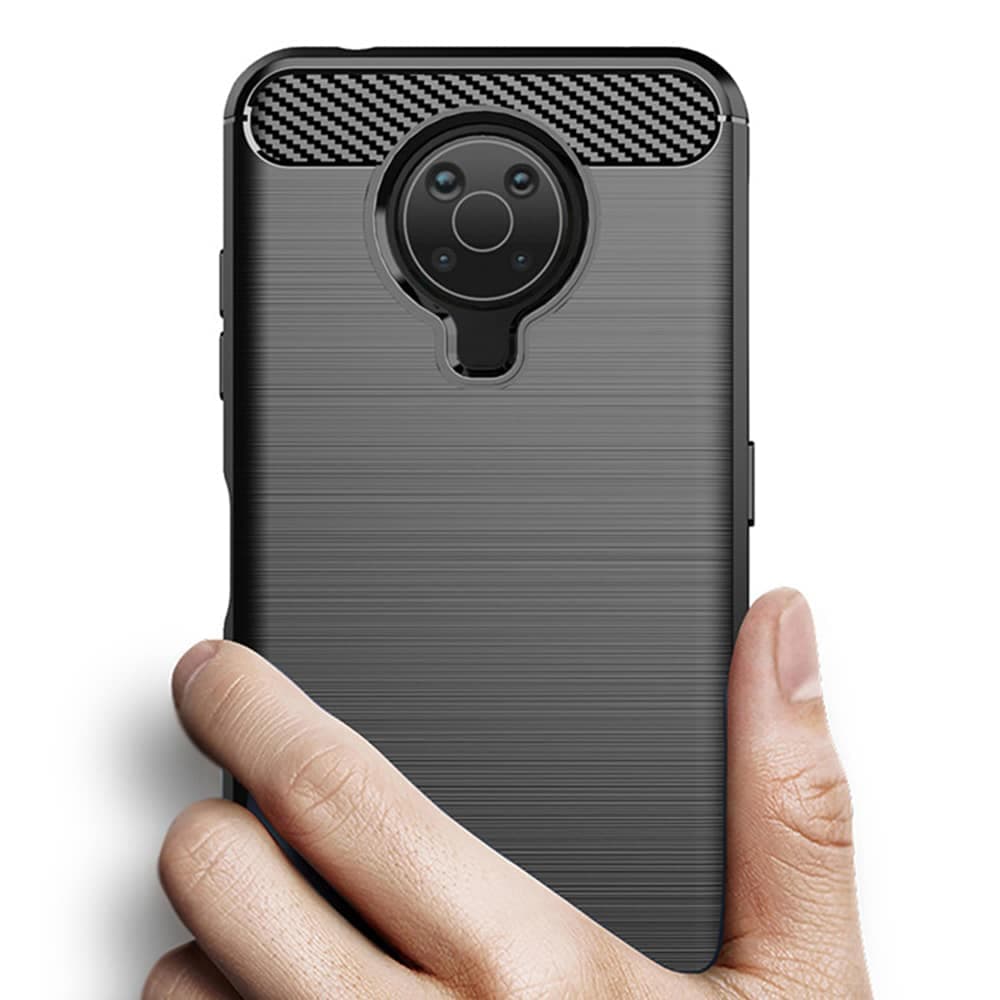 Techsuit Carbon Silicone - θήκη για Nokia G10 - Μαύρο 2