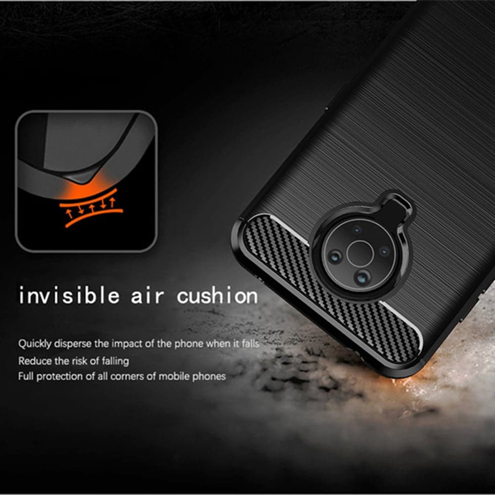 Techsuit Carbon Silicone - θήκη για Nokia G10 - Μαύρο 5