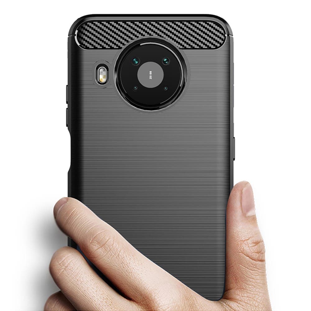 Techsuit Carbon Silicone - θήκη για Nokia X10 - Μαύρο 2