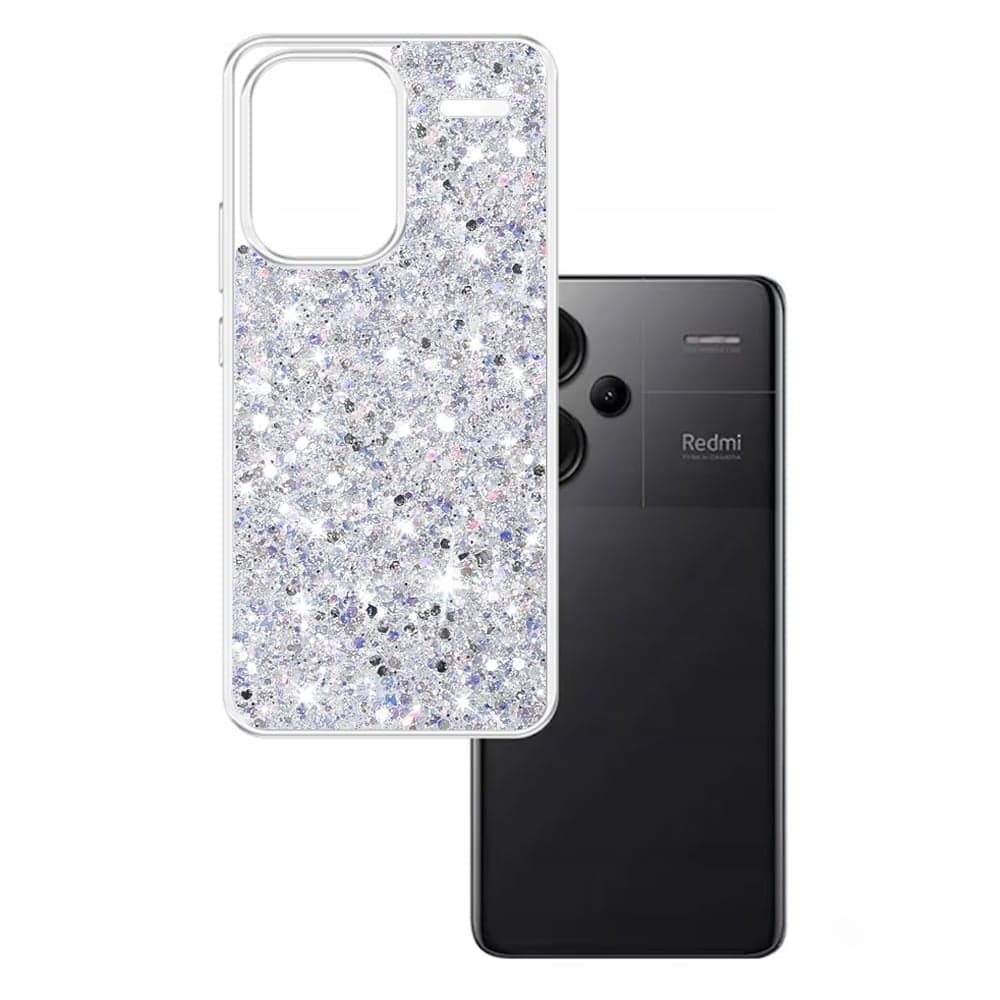 Techsuit Sparkly Glitter - θήκη για Xiaomi Redmi Note 13 Pro+ 5G - Λευκό