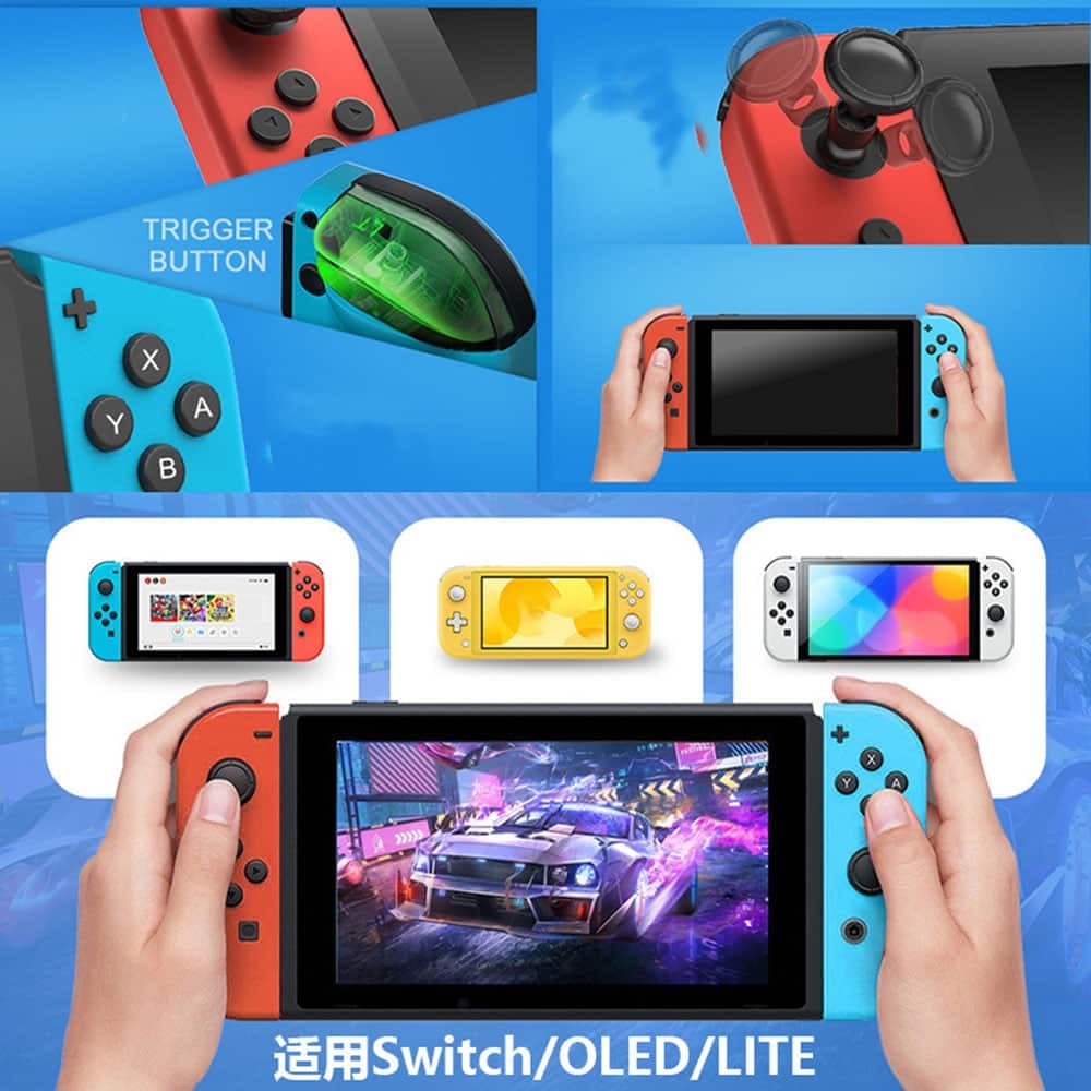 Techsuit - Ασύρματο Χειριστήριο Switch (THSWC) - με ενσωματωμένο Joystick 360°, 450mAh, 6 Άξονες - Κόκκινο/Μπλε 2