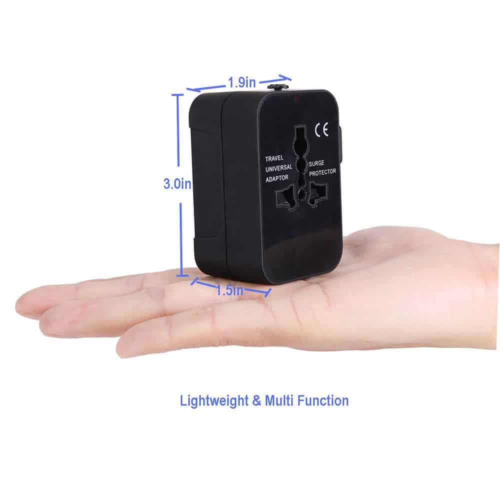 Techsuit - Προσαρμογέας Ταξιδίου (HHT202) - 2 x USB, EU, UK, AUS, US - Μαύρο 6