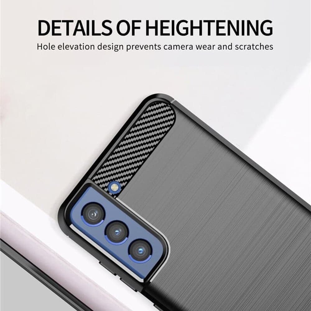 Techsuit Carbon Silicone - θήκη για Samsung Galaxy S21 - Μαύρο 3