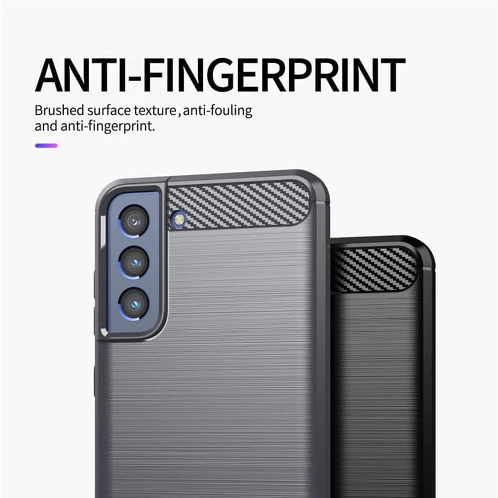 Techsuit Carbon Silicone - θήκη για Samsung Galaxy S21 - Μαύρο 4