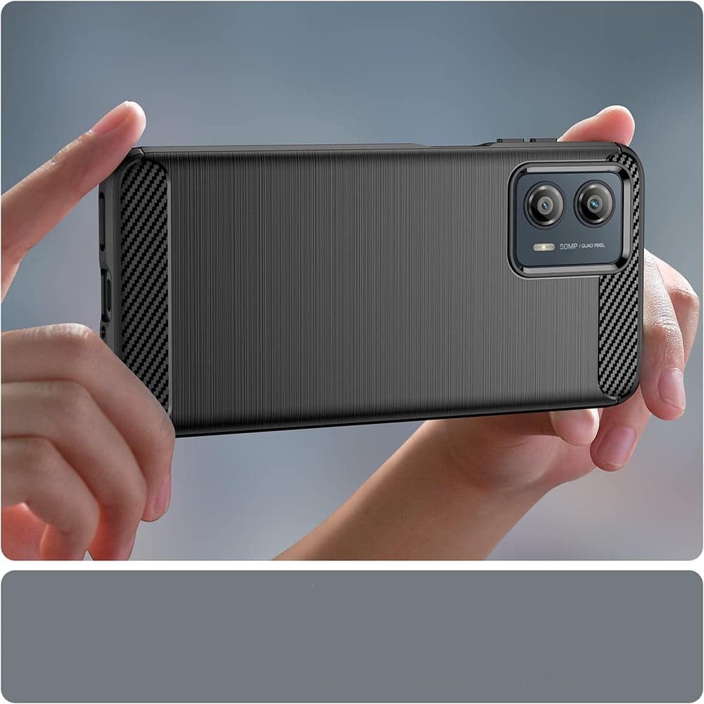 Techsuit Carbon Silicone - θήκη για Motorola Moto G85 - Μαύρο 2