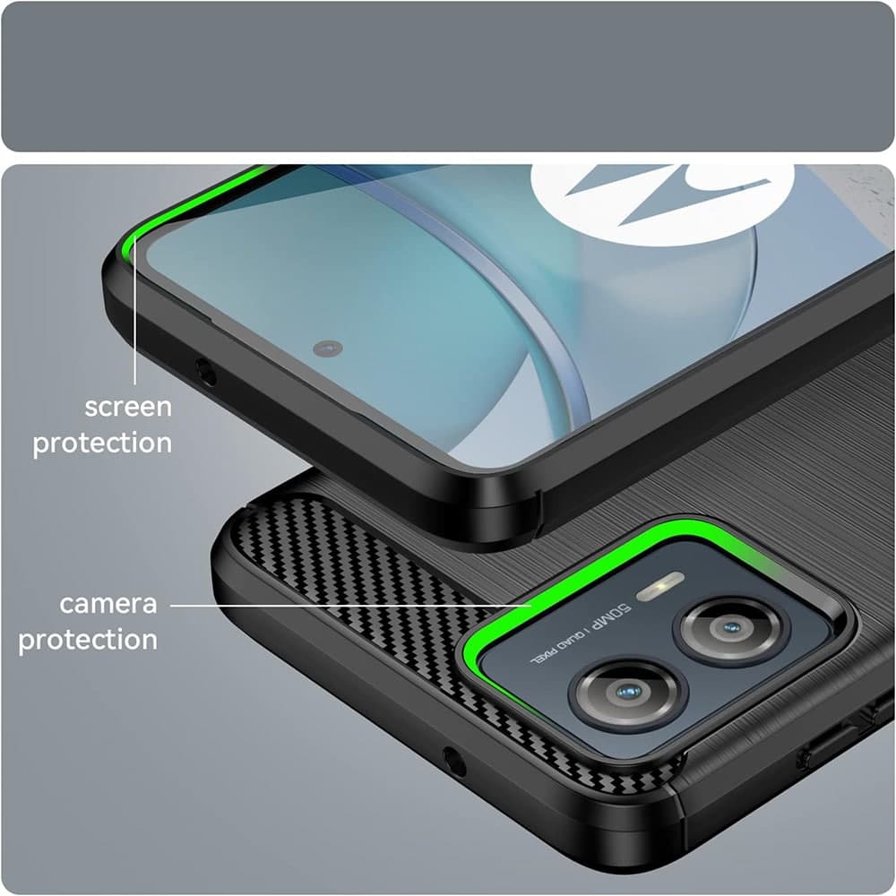Techsuit Carbon Silicone - θήκη για Motorola Moto G85 - Μαύρο 4