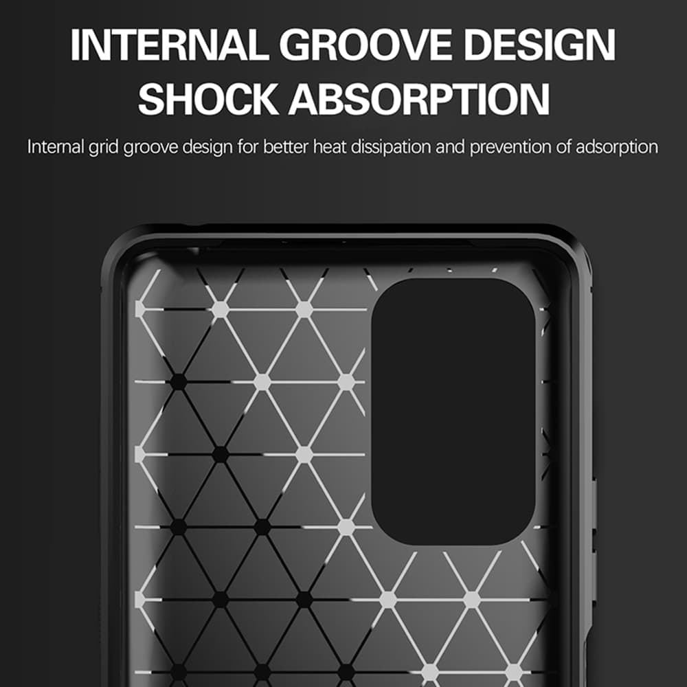 Techsuit Carbon Silicone - θήκη για Xiaomi Redmi Note 10 Pro - Μαύρο 5