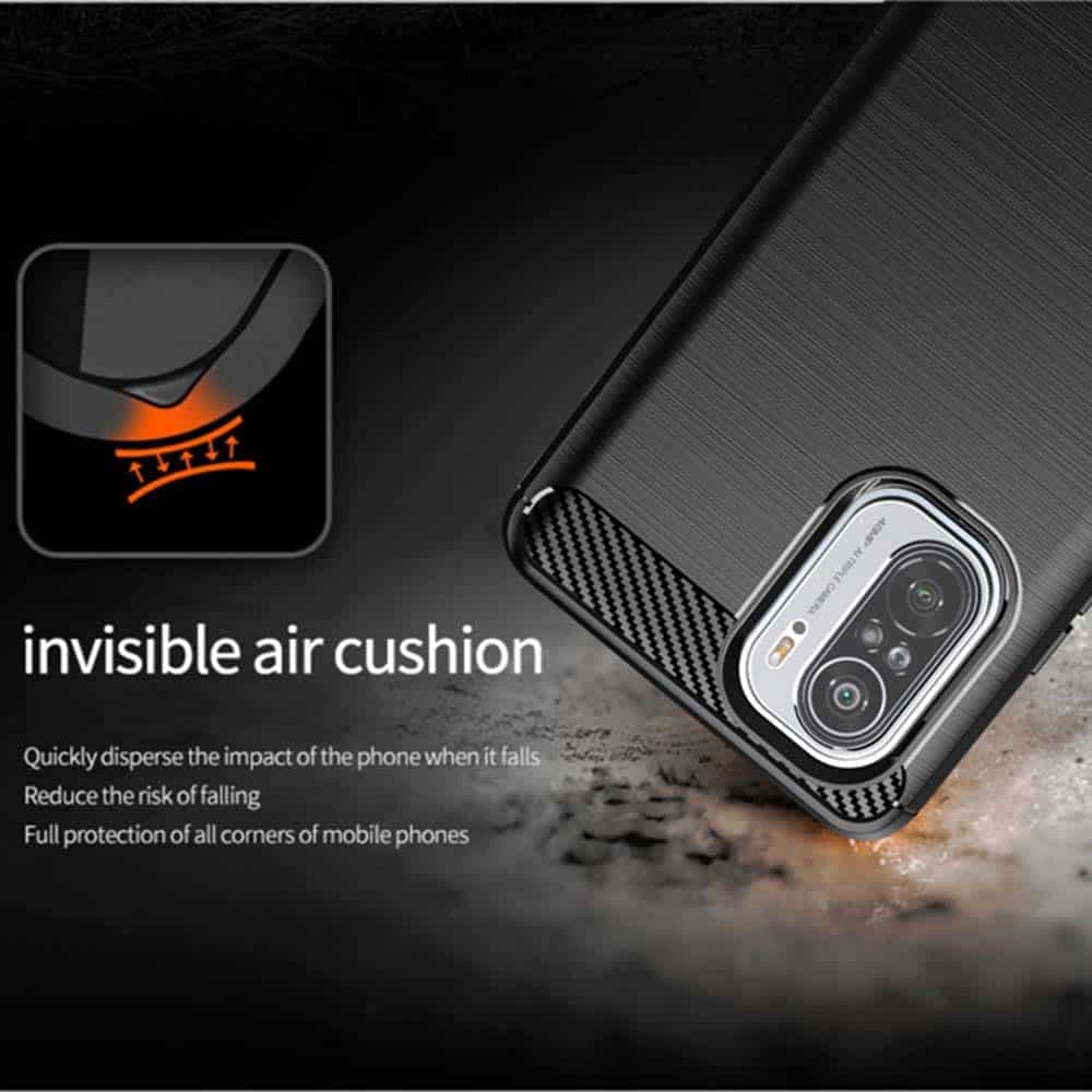 Techsuit Carbon Silicone - θήκη για Xiaomi Mi 11i - Μαύρο 3