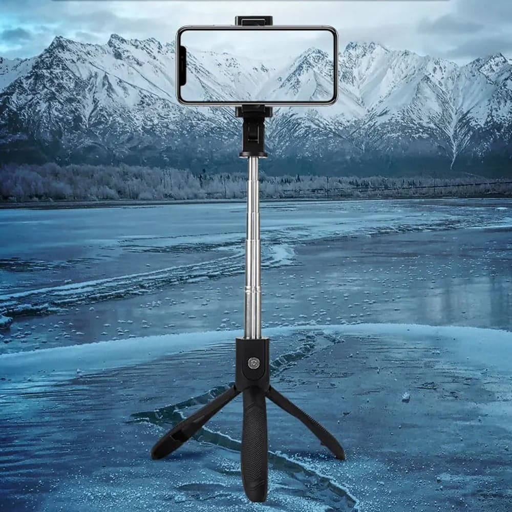 Techsuit - Selfie Stick (K06) - Stable Tripod with Bluetooth Remote Control, Foldable, 360 Rotation, 70cm - Black 7