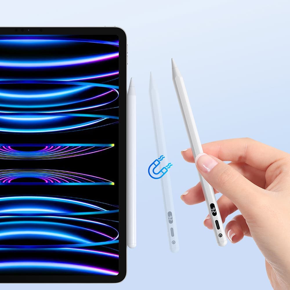 Dux Ducis - Stylus (SP-06) - για iPad Pro / Air, Power Display, Λειτουργία Κλίσης, Διακόπτης Αφής, Έξυπνο Τσιπ - Λευκό 3