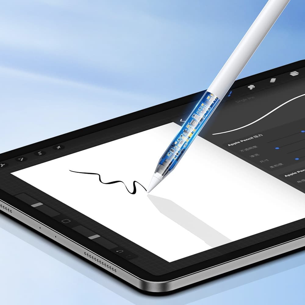 Dux Ducis - Stylus (SP-06) - για iPad Pro / Air, Power Display, Λειτουργία Κλίσης, Διακόπτης Αφής, Έξυπνο Τσιπ - Λευκό 4