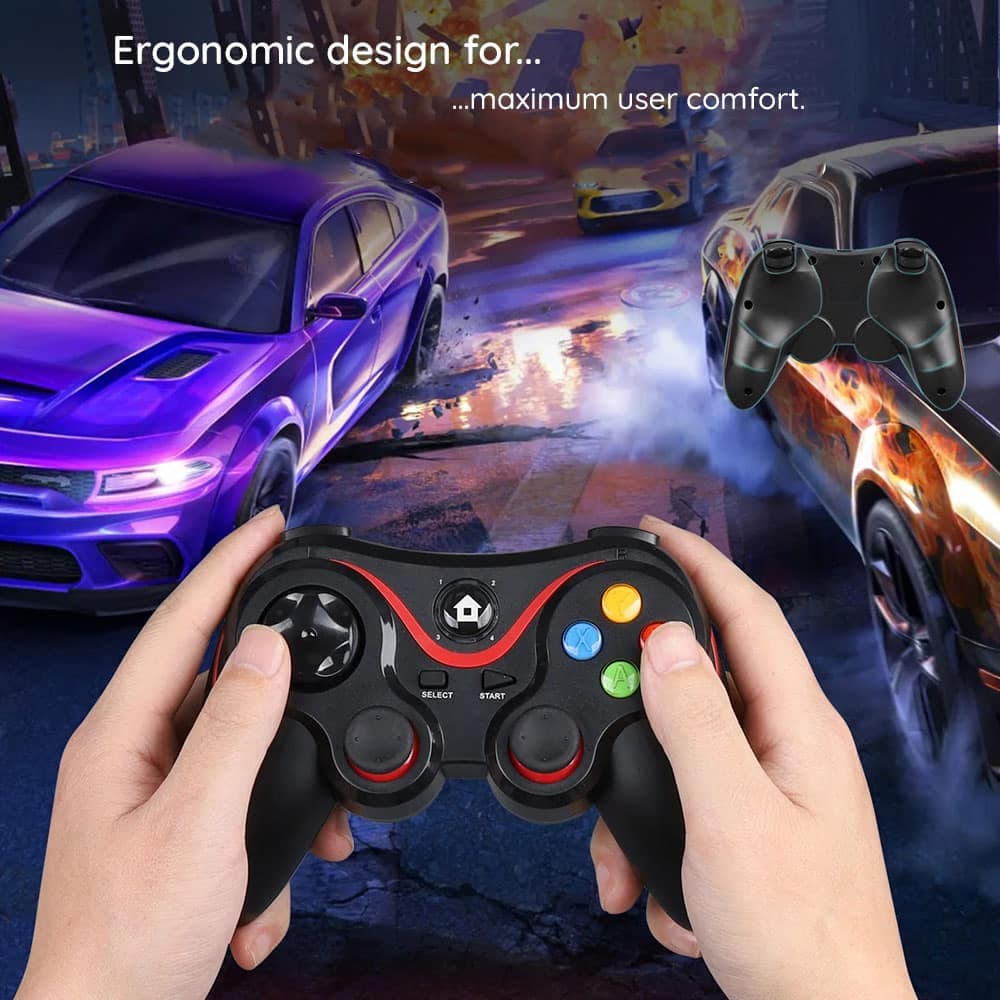 Techsuit - Ασύρματο Τηλεχειριστήριο (V8) - Bluetooth V4.0, 2.4G, 400mAh - Μπλε 5