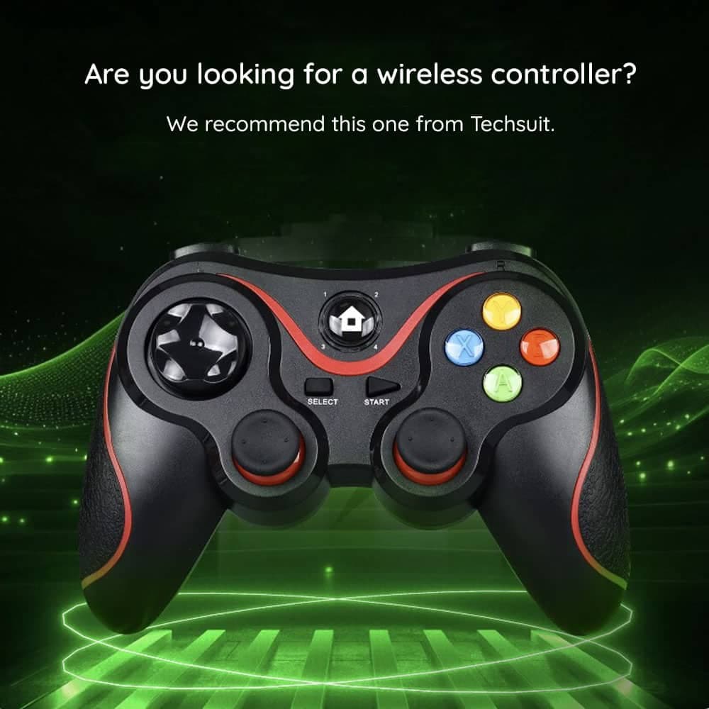 Techsuit - Ασύρματο Τηλεχειριστήριο (V8) - Bluetooth V4.0, 2.4G, 400mAh - Μπλε 4