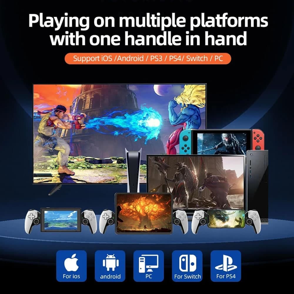Techsuit - Ασύρματο Τηλεχειριστήριο (BSP-D9) - για NS Switch/PS3/PS4, Bluetooth V5.2, 400mAh - Κόκκινο 2