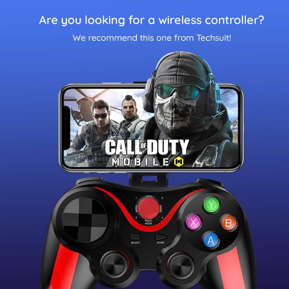 Techsuit - Ασύρματο Τηλεχειριστήριο (V13) - Bluetooth V4.0, 2.4G, 400mAh, Universal - Κόκκινο 2