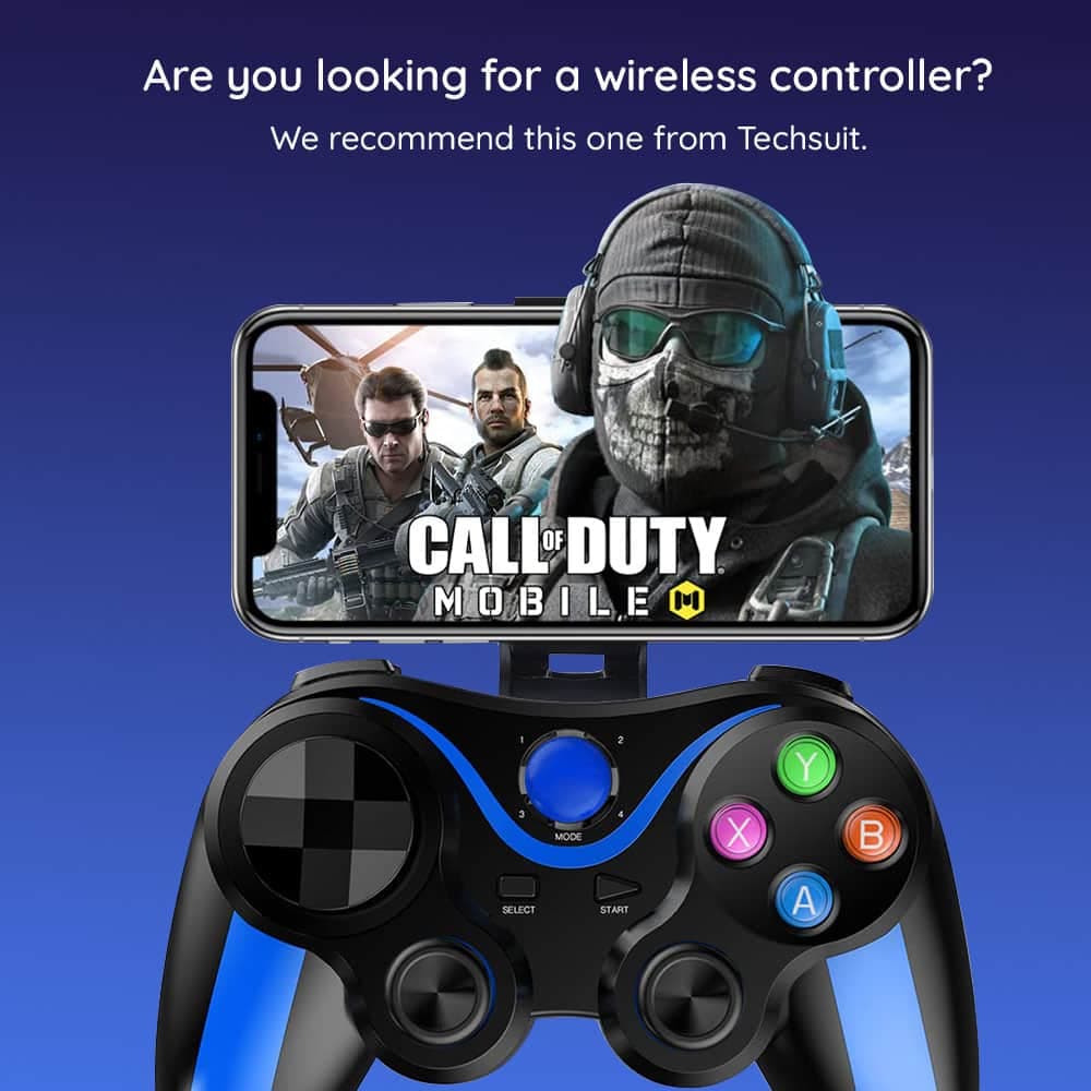 Techsuit - Ασύρματο Τηλεχειριστήριο (V13) - Bluetooth V4.0, 2.4G, 400mAh, Universal - Μπλε 2