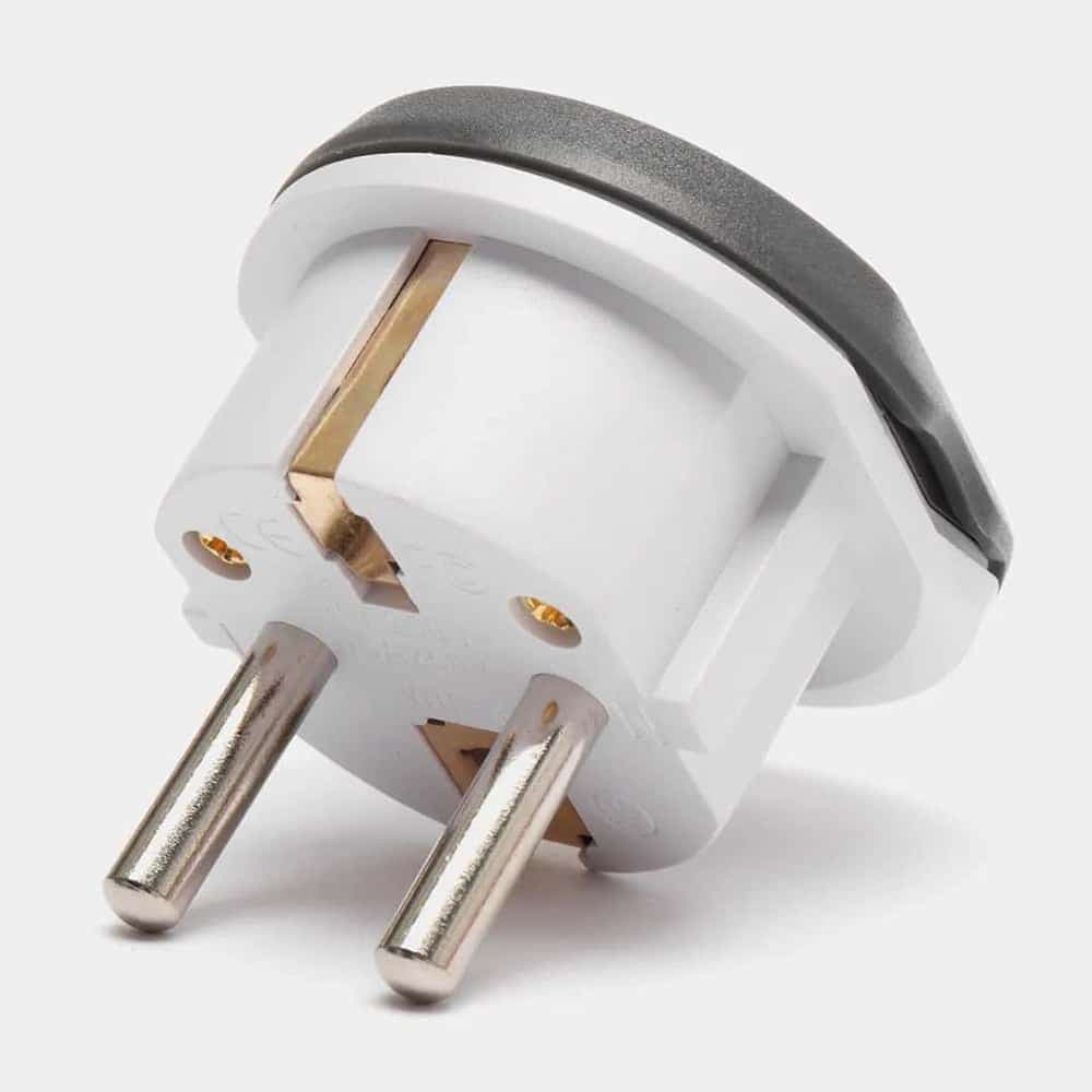 Techsuit - Προσαρμογέας Ταξιδιού (C529) - για Ηνωμένο Βασίλειο / ΗΠΑ / Αυστραλία προς ΕΕ, 16A, 250V, Σχεδιασμός Γερμανικού Προτύπου - Γκρι / Λευκό 4